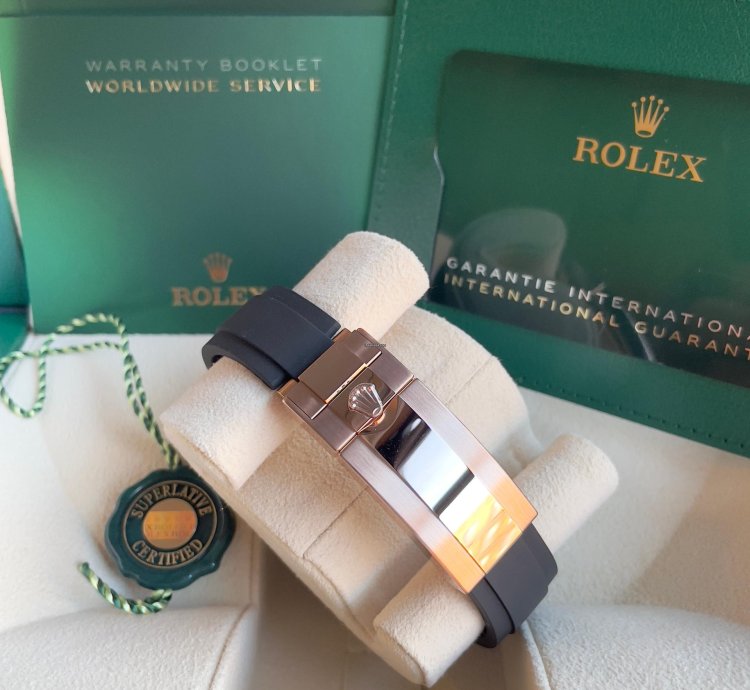 Rolex Daytona 2024 Daytona 126515ln Oysterflex Rose Gold Black Silver Dial