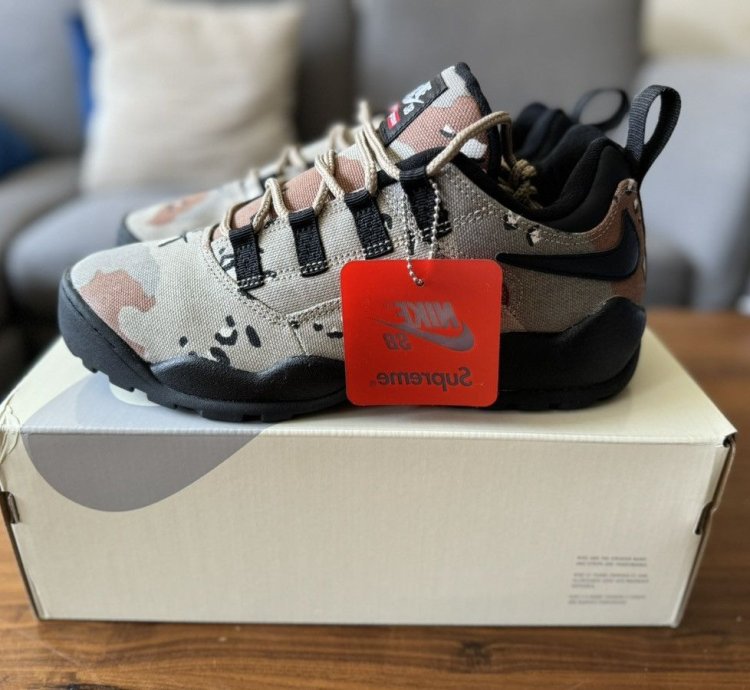 Supreme Nike Sb Darwin Low Desert Camo Size 9 5 In Hand