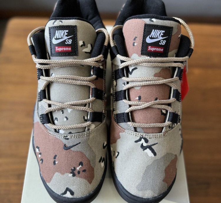 Supreme Nike Sb Darwin Low Desert Camo Size 9 5 In Hand
