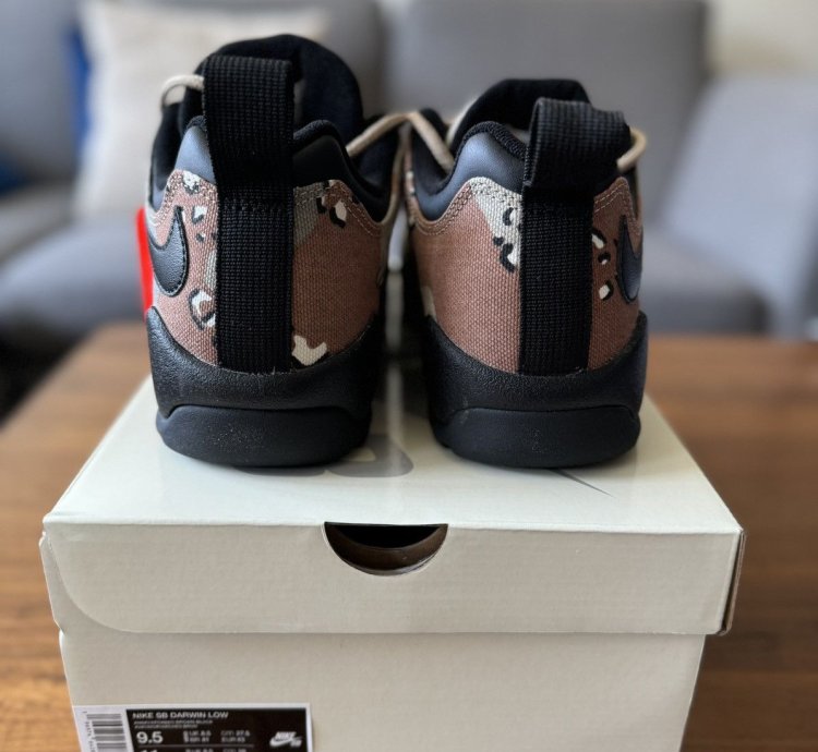 Supreme Nike Sb Darwin Low Desert Camo Size 9 5 In Hand