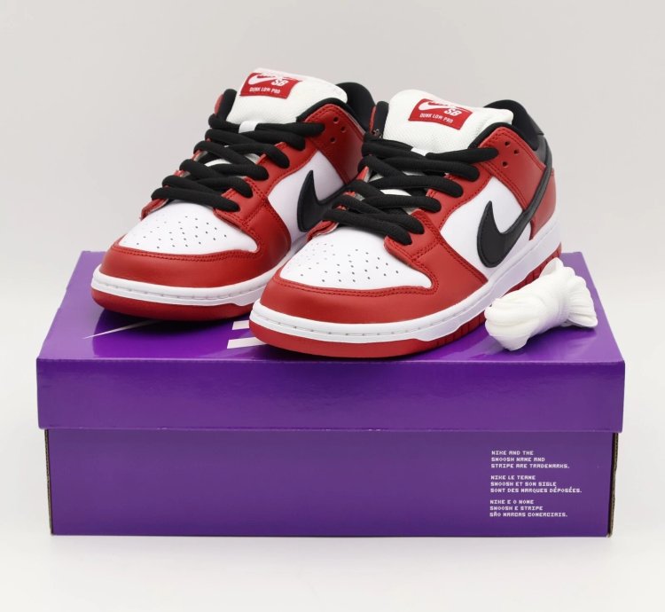 Bq6817-600 Nike Sb Dunk Low Pro J-pack Chicago Varsity Red And White
