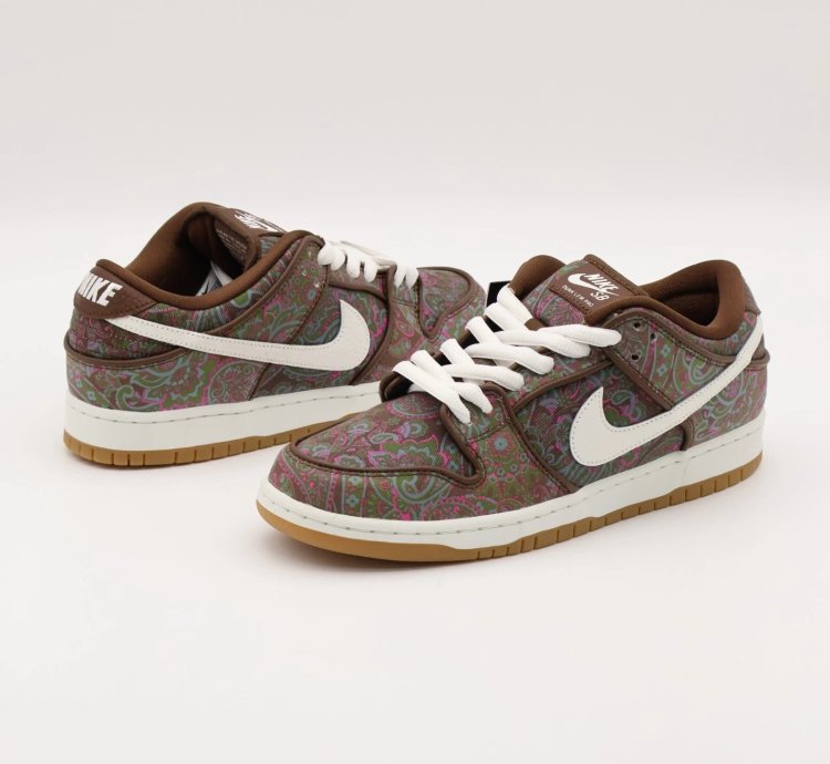 Dh7534-200 Nike Sb Dunk Low Pro Paisley Brown Pink Cacao Summit White