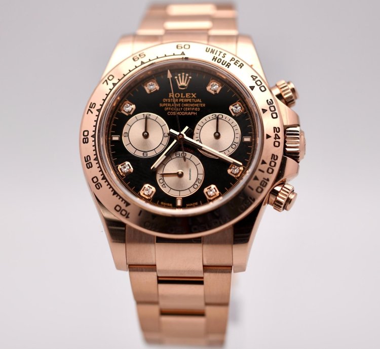Rolex Daytona 2024 Daytona Rose Gold Black Diamond 126505