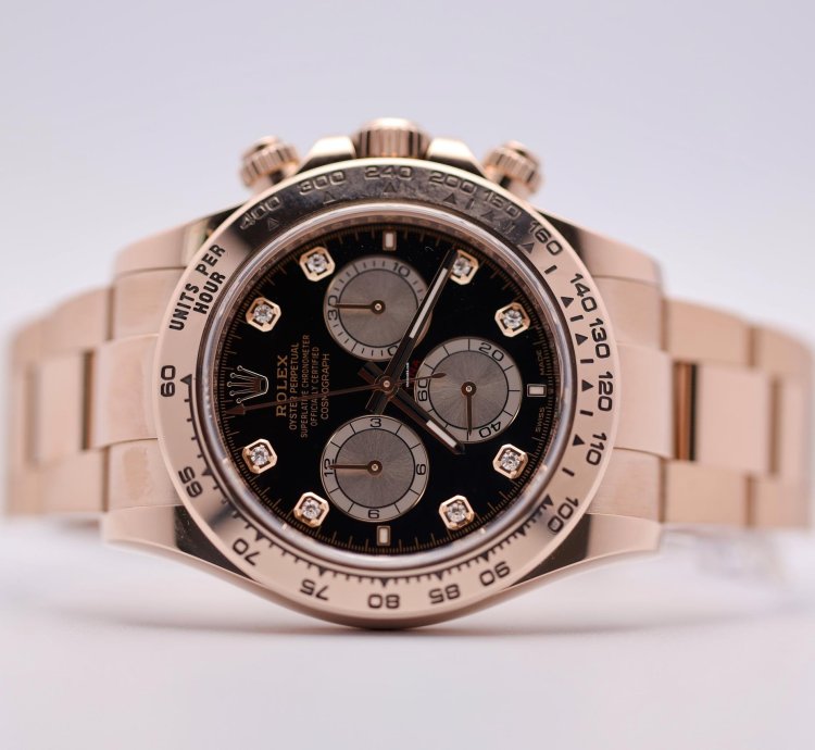 Rolex Daytona 2024 Daytona Rose Gold Black Diamond 126505
