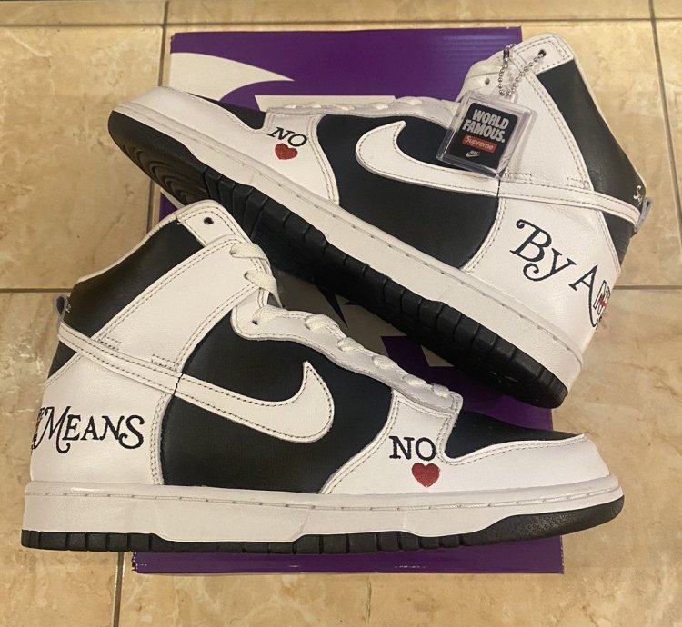 Supreme Nike Sb Dunk High By Any Means Black