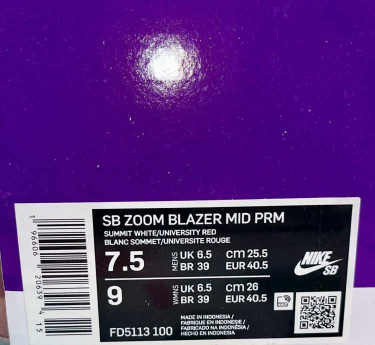 Nike Sb Zoom Blazer Mid Premium no Box Lid