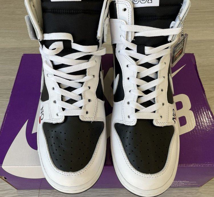 Supreme Nike Sb Dunk High By Any Means Black White