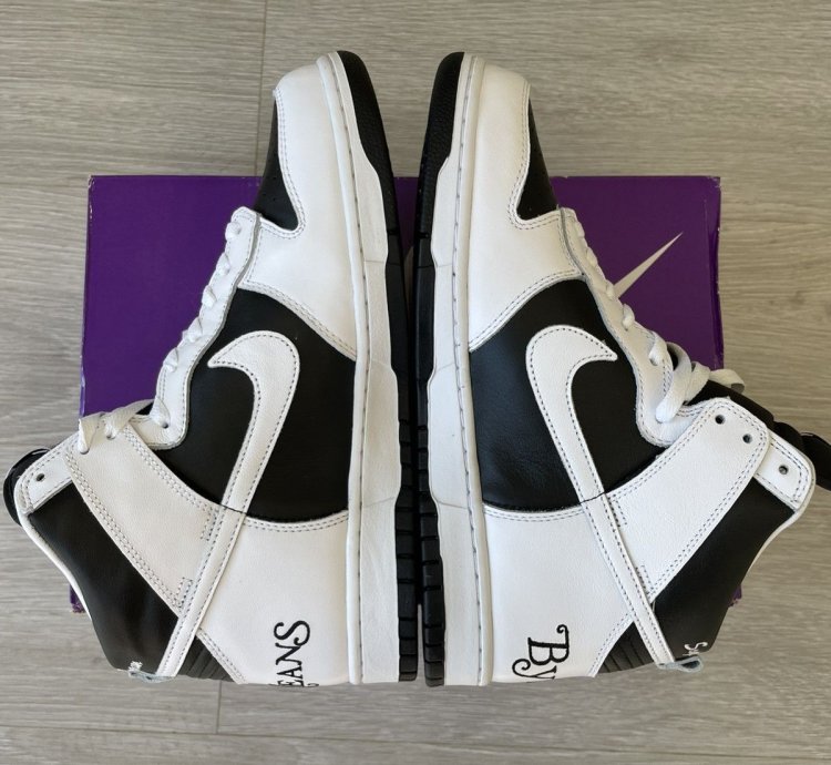Supreme Nike Sb Dunk High By Any Means Black White