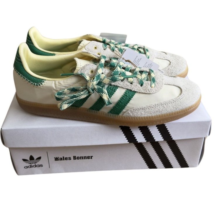 Adidas Wales Bonner Samba Green Cream Sneakers