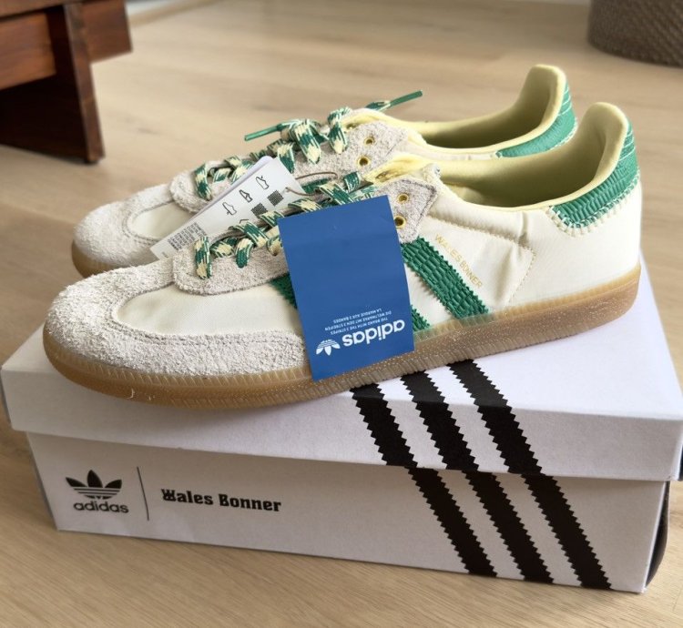 Adidas Wales Bonner Samba Green Cream Sneakers