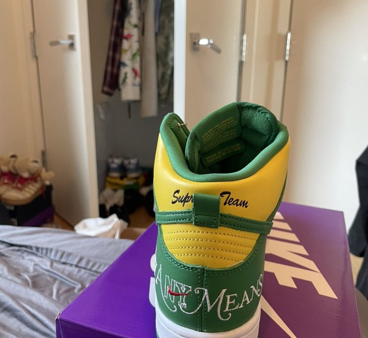 Supreme Nike Sb Dunk High By Any Means Brazil