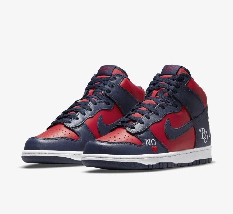 Supreme Nike Sb Dunk High By Any Means Navy Size 11