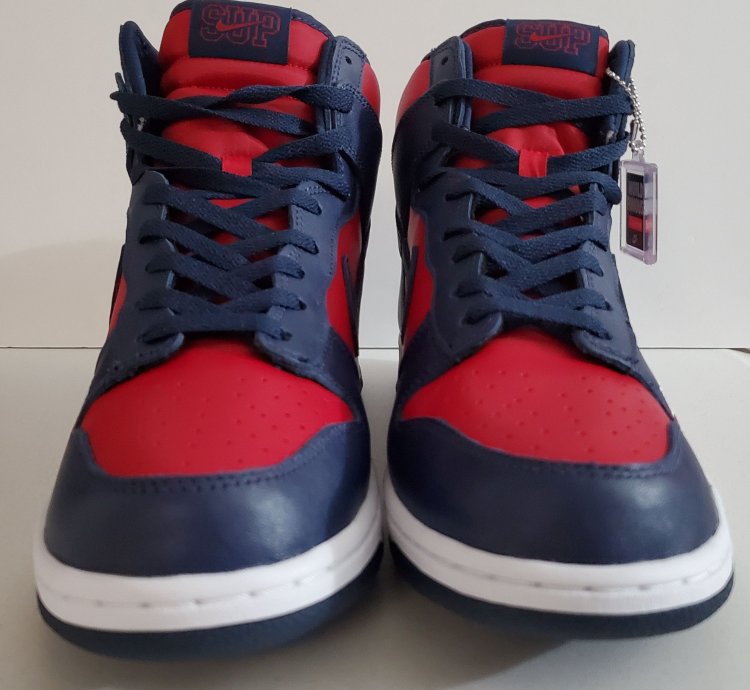 Supreme Nike Sb Dunk High By Any Means Navy Size 11