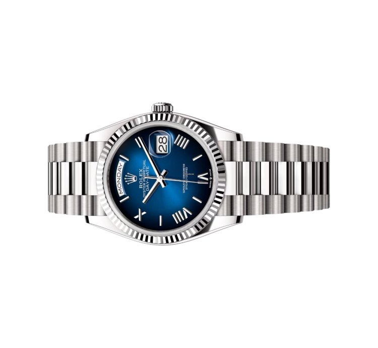 Rolex Day-date 36 White Gold 128239 Blue Dial Unworn Full Set