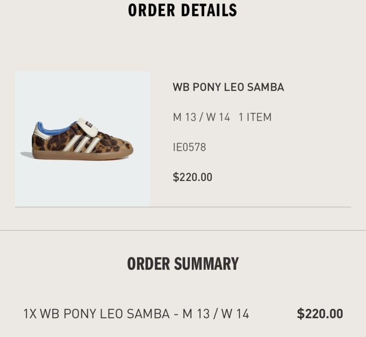 Adidas Wales Bonner Samba Leopard Pony