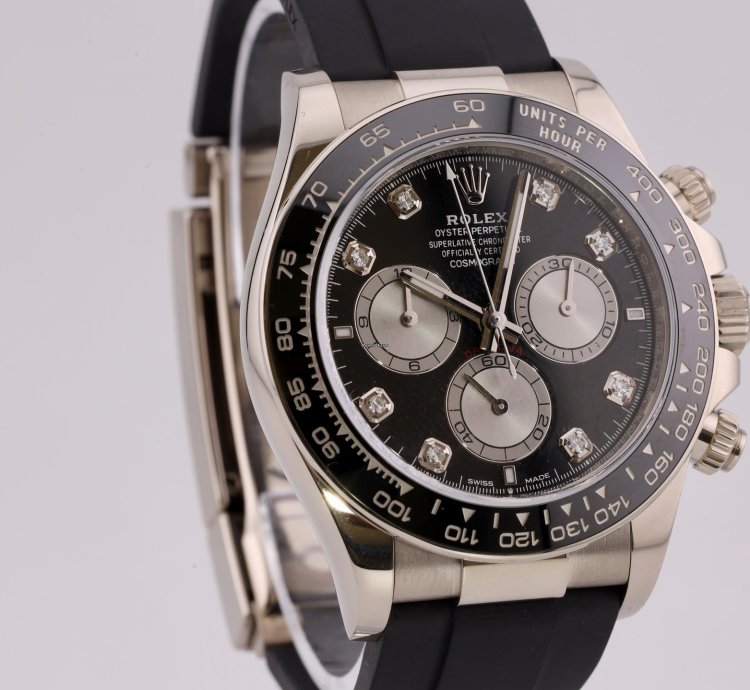 Rolex Daytona 2024 Daytona White Gold Black Diamond Dial 126519ln