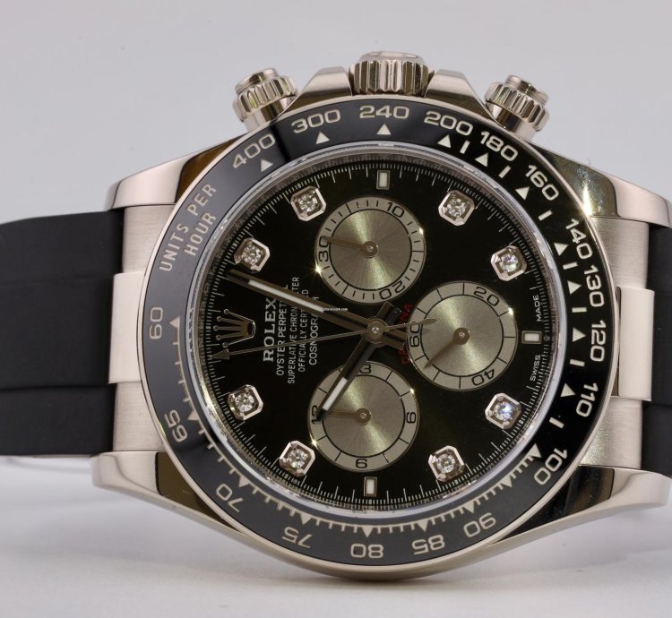 Rolex Daytona 2024 Daytona White Gold Black Diamond Dial 126519ln