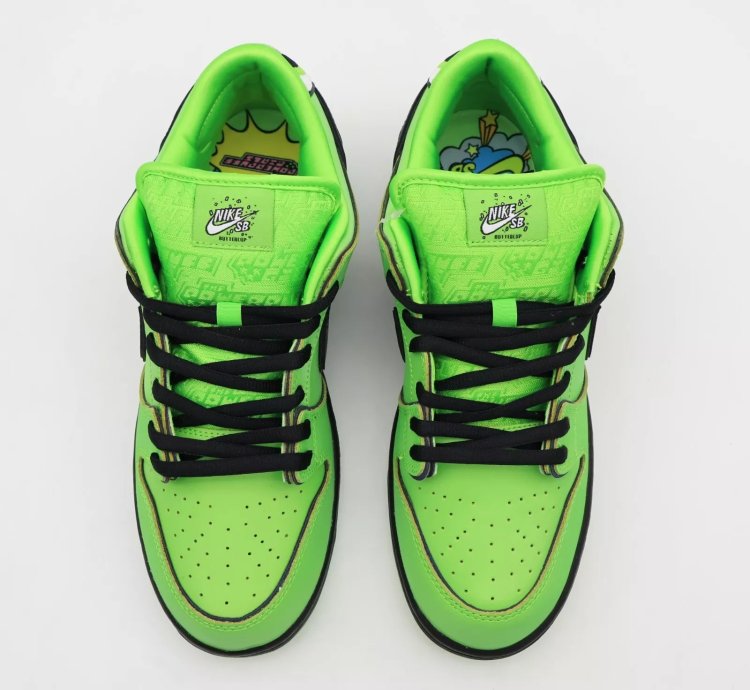 Fz8319-300 The Powerpuff Girls Nike Sb Dunk Low Pro Qs Buttercup