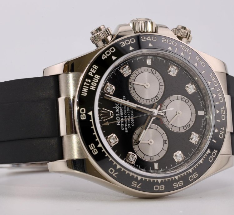 Rolex Daytona 2024 Daytona White Gold Black Diamond Dial 126519ln