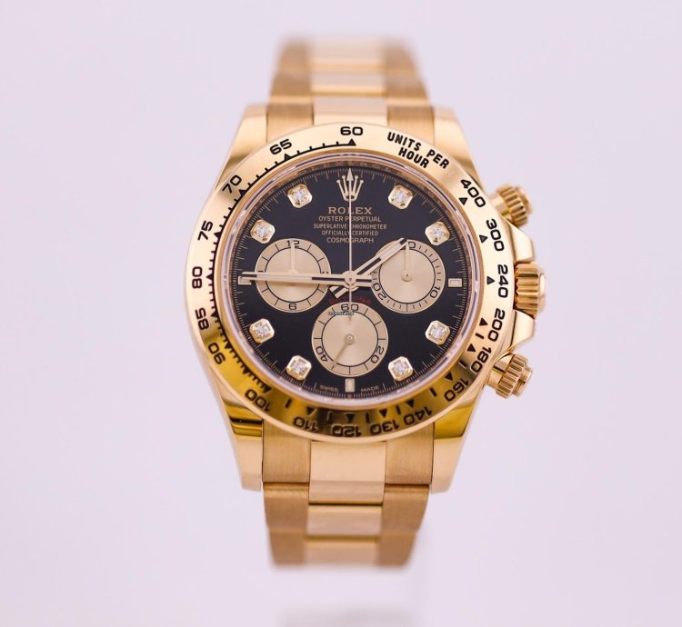 Rolex Daytona 2024 Daytona Yellow Gold Black Diamond Dot Dial 126508 Unworn
