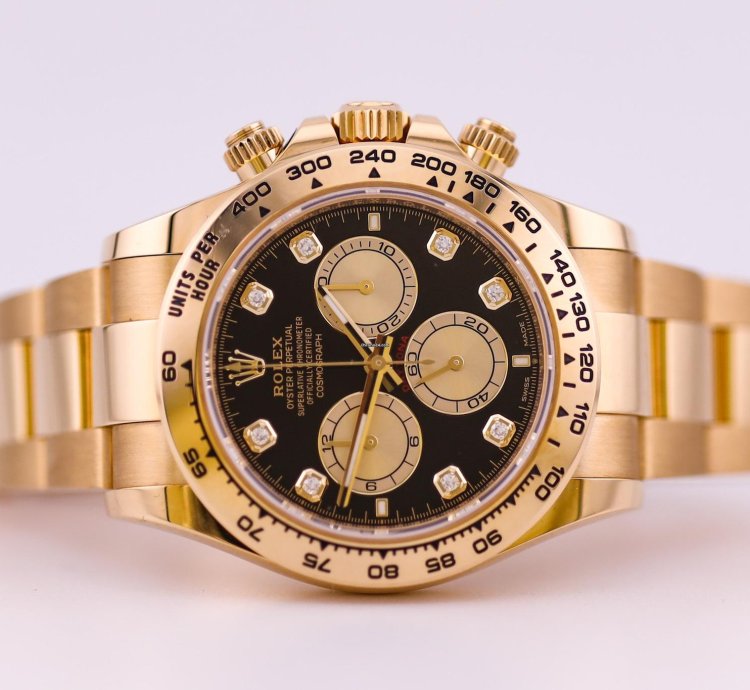 Rolex Daytona 2024 Daytona Yellow Gold Black Diamond Dot Dial 126508 Unworn