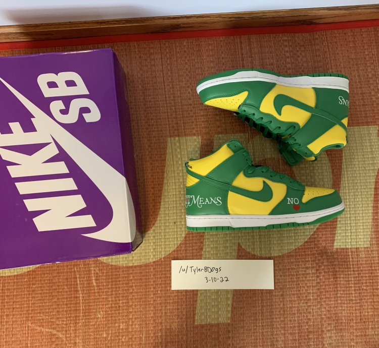 Supreme Nike Sb Dunk High By Any Means Necessary Brazil