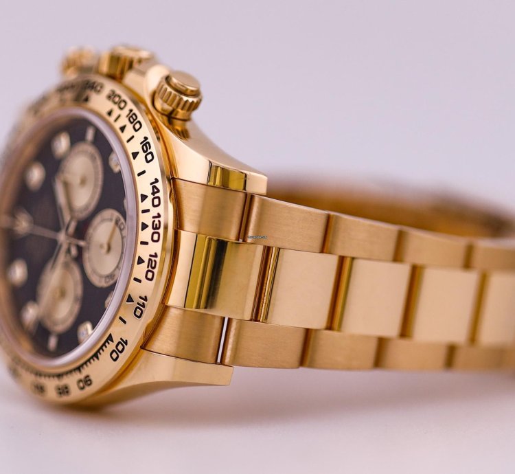 Rolex Daytona 2024 Daytona Yellow Gold Black Diamond Dot Dial 126508 Unworn