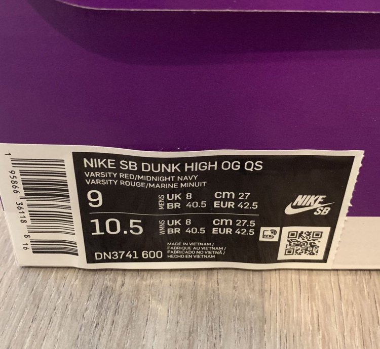 Supreme Nike Sb Dunk High By Any Means Red Navy Size 9