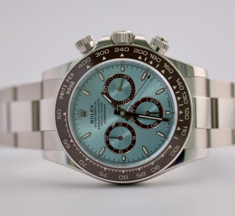 Rolex Daytona 2024 New Reference Rolex Daytona Platinum Ice Blue Dial 126506 Unworn
