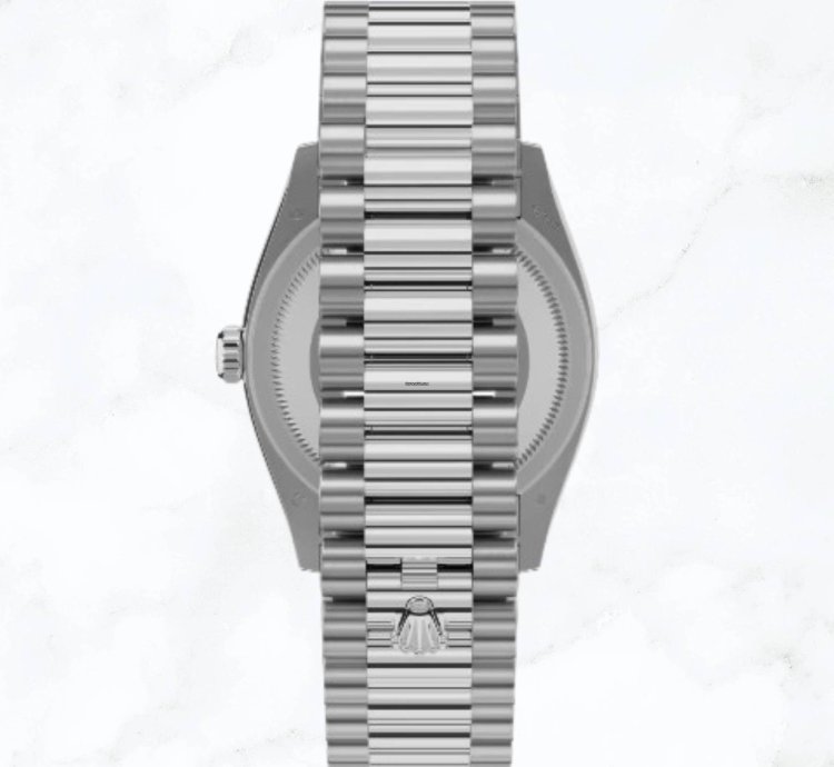 Rolex Day-date 36 White Gold Mother Of Pearl Baguette Dial 128349rbr new Unworn