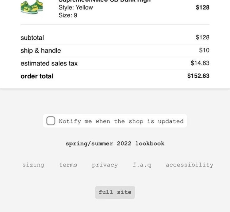 Supreme Nike Sb Dunk High By Any Means Size 9