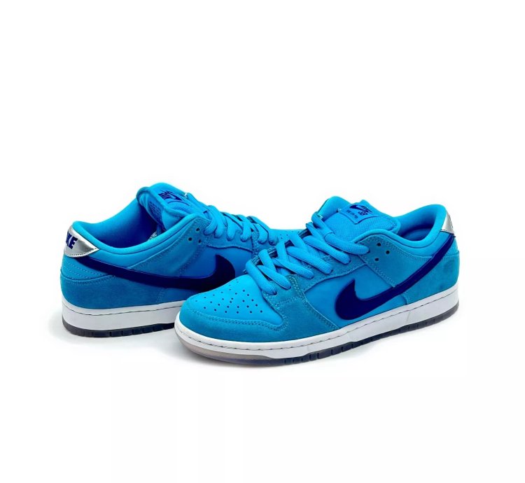 Bq6817-400 Nike Sb Dunk Low Pro Blue Fury Deep Royal Navy Silver