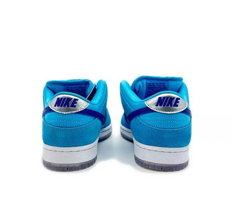 Bq6817-400 Nike Sb Dunk Low Pro Blue Fury Deep Royal Navy Silver