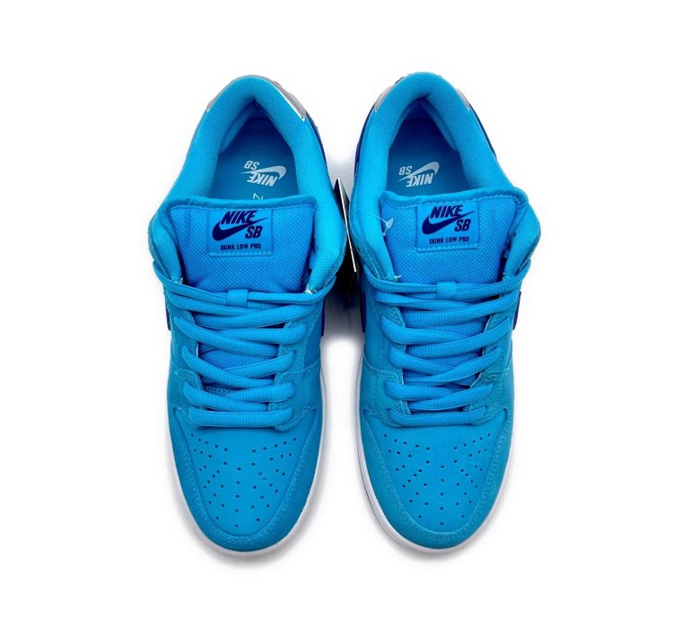 Bq6817-400 Nike Sb Dunk Low Pro Blue Fury Deep Royal Navy Silver