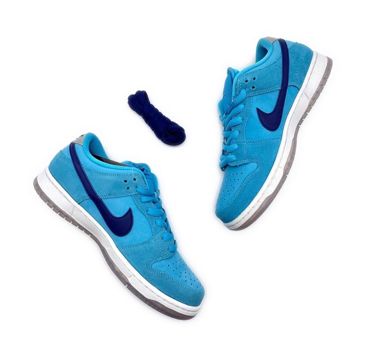 Bq6817-400 Nike Sb Dunk Low Pro Blue Fury Deep Royal Navy Silver