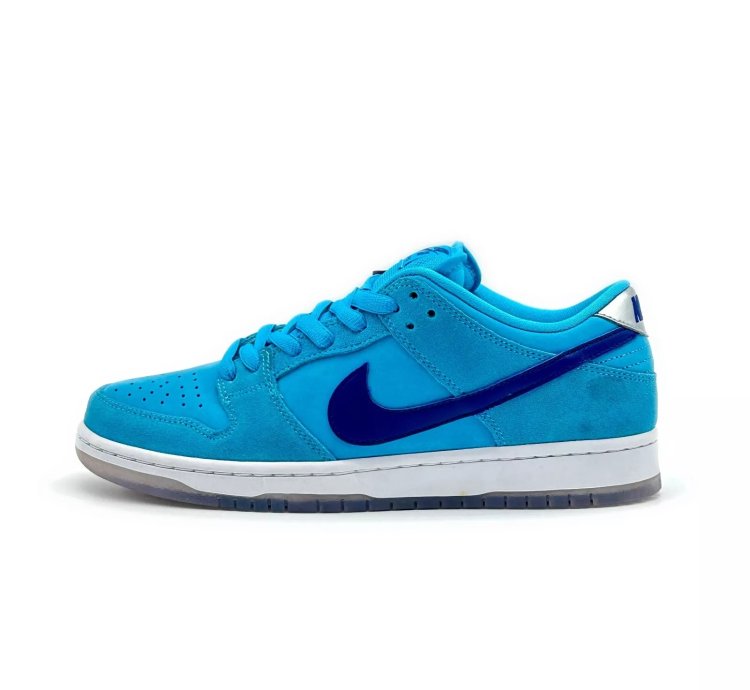 Bq6817-400 Nike Sb Dunk Low Pro Blue Fury Deep Royal Navy Silver