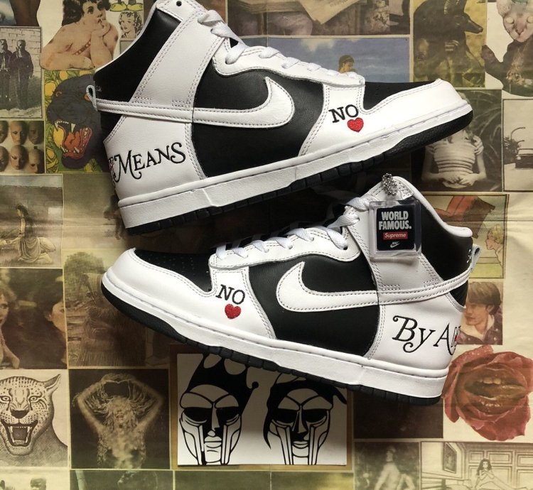 Supreme Nike Sb Dunk High Og Qs By Any Means Us 9 0