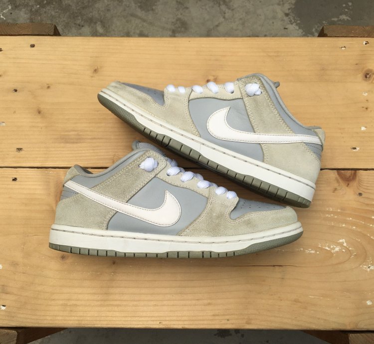 Rare Nike Sb Dunk Low Pro Summit White Wolf Grey