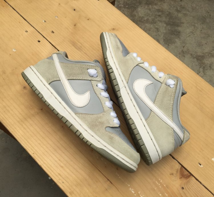 Rare Nike Sb Dunk Low Pro Summit White Wolf Grey