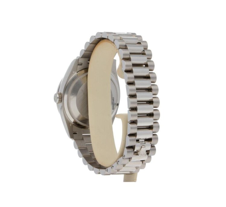 Rolex Day-date 36 White Gold Silver Dial Factory Diamond Bezel President