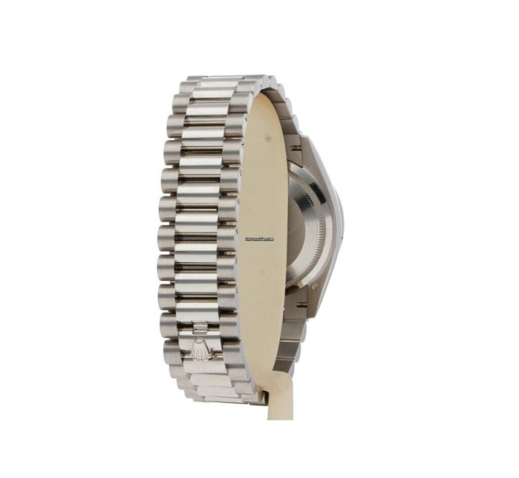 Rolex Day-date 36 White Gold Silver Dial Factory Diamond Bezel President