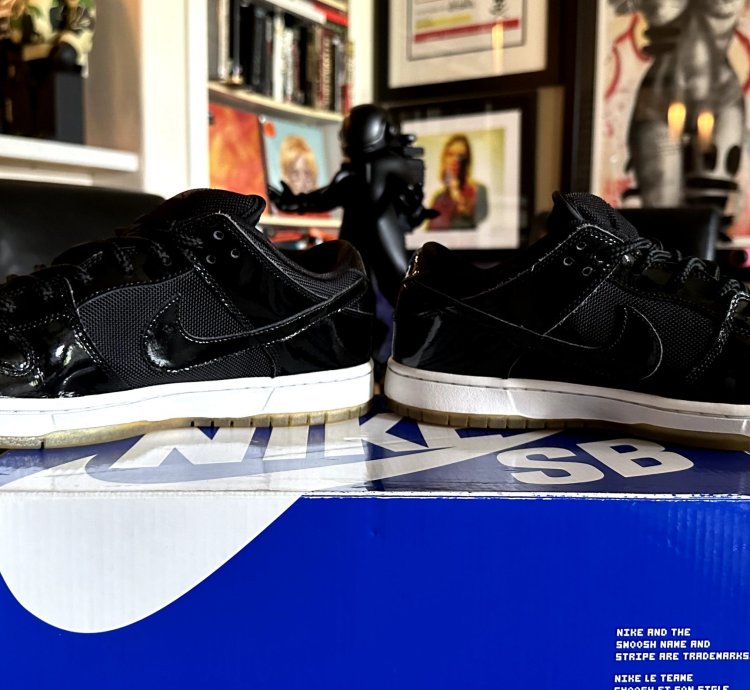 Rare Nike Sb Dunk Low Space Jam Patent Black 304292-021