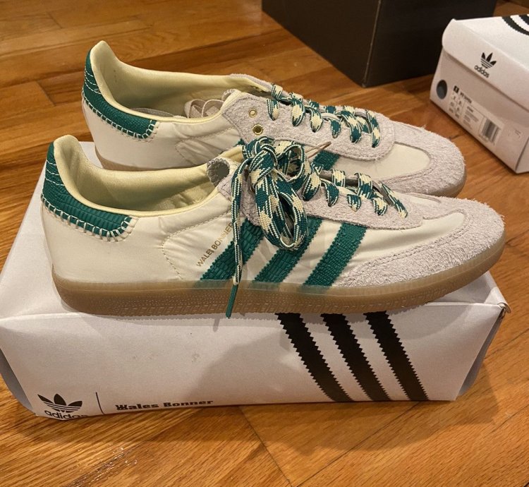Adidas Wales Bonner Samba White And Green
