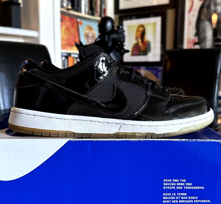 Rare Nike Sb Dunk Low Space Jam Patent Black 304292-021