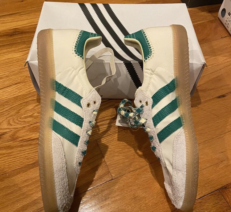 Adidas Wales Bonner Samba White And Green