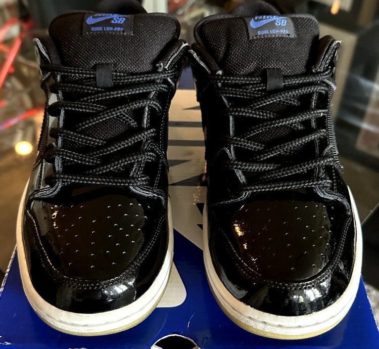 Rare Nike Sb Dunk Low Space Jam Patent Black 304292-021