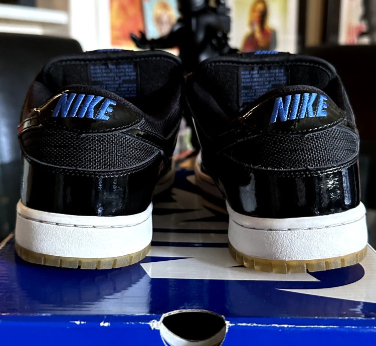 Rare Nike Sb Dunk Low Space Jam Patent Black 304292-021