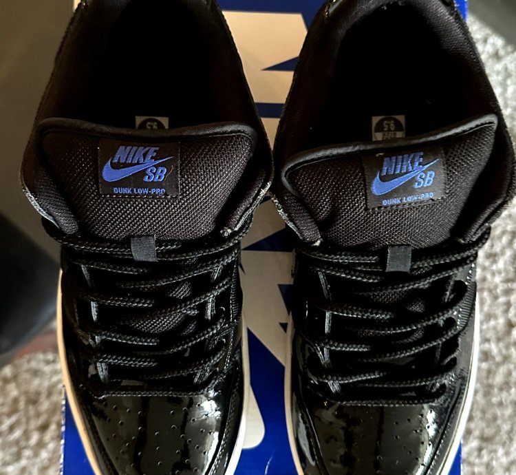 Rare Nike Sb Dunk Low Space Jam Patent Black 304292-021