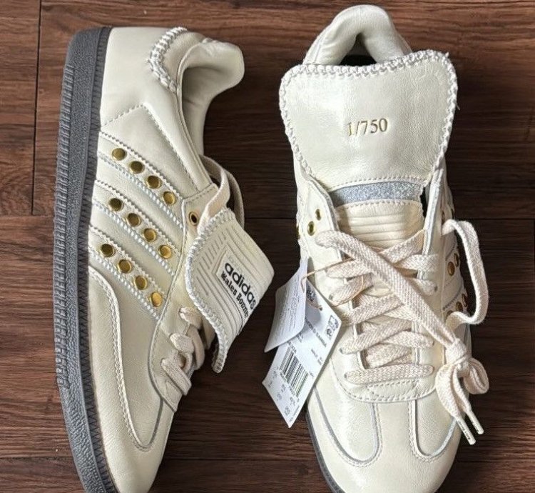 Adidas Wales Bonner Studded Samba White Size 9 Ships Asap