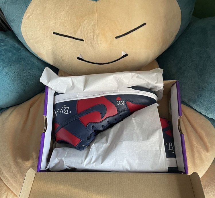 Supreme Nike Sb Dunk High Red Navy